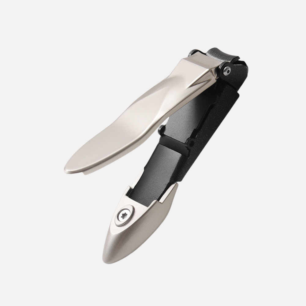 Mens Thick Nail Clippers Anti-splash Wide Jaw Stainless Steel Toenail Cutter Set With File