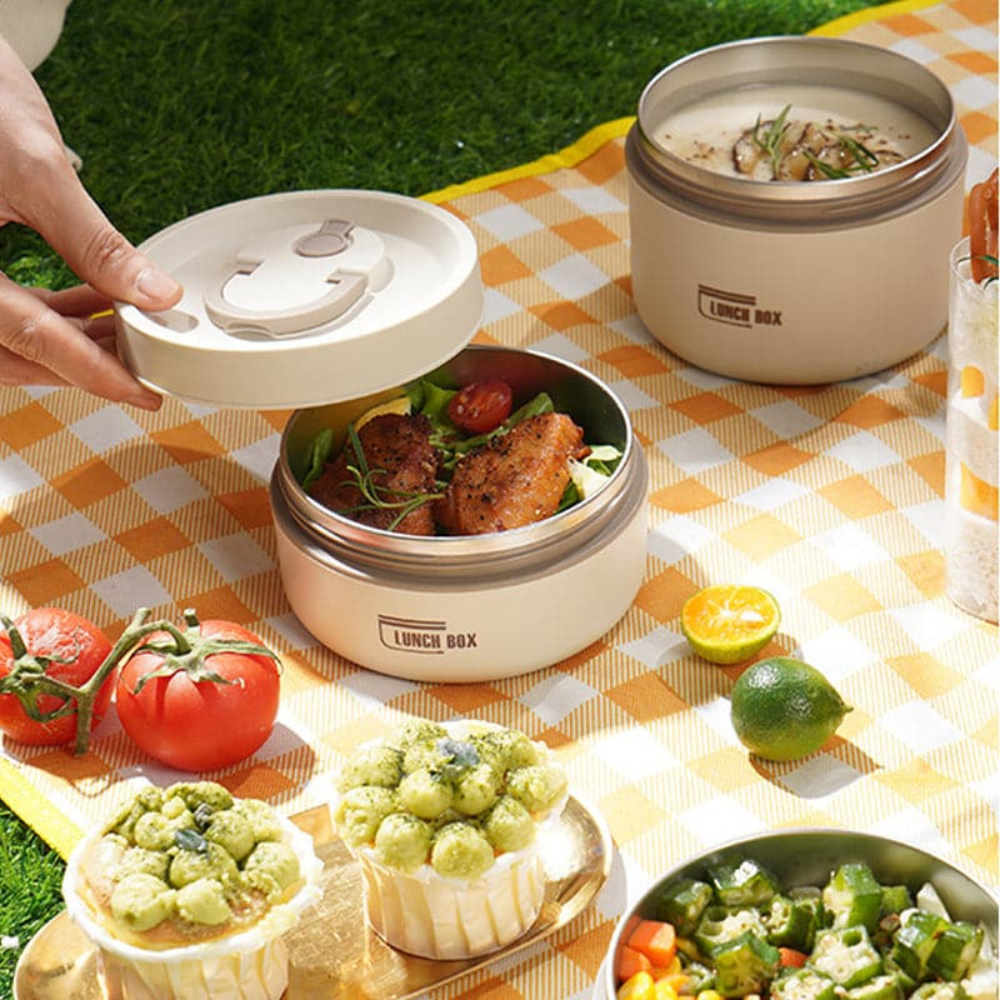 Insulated Lunch Box, Stainless Steel Double Wall Thermal Food Container
