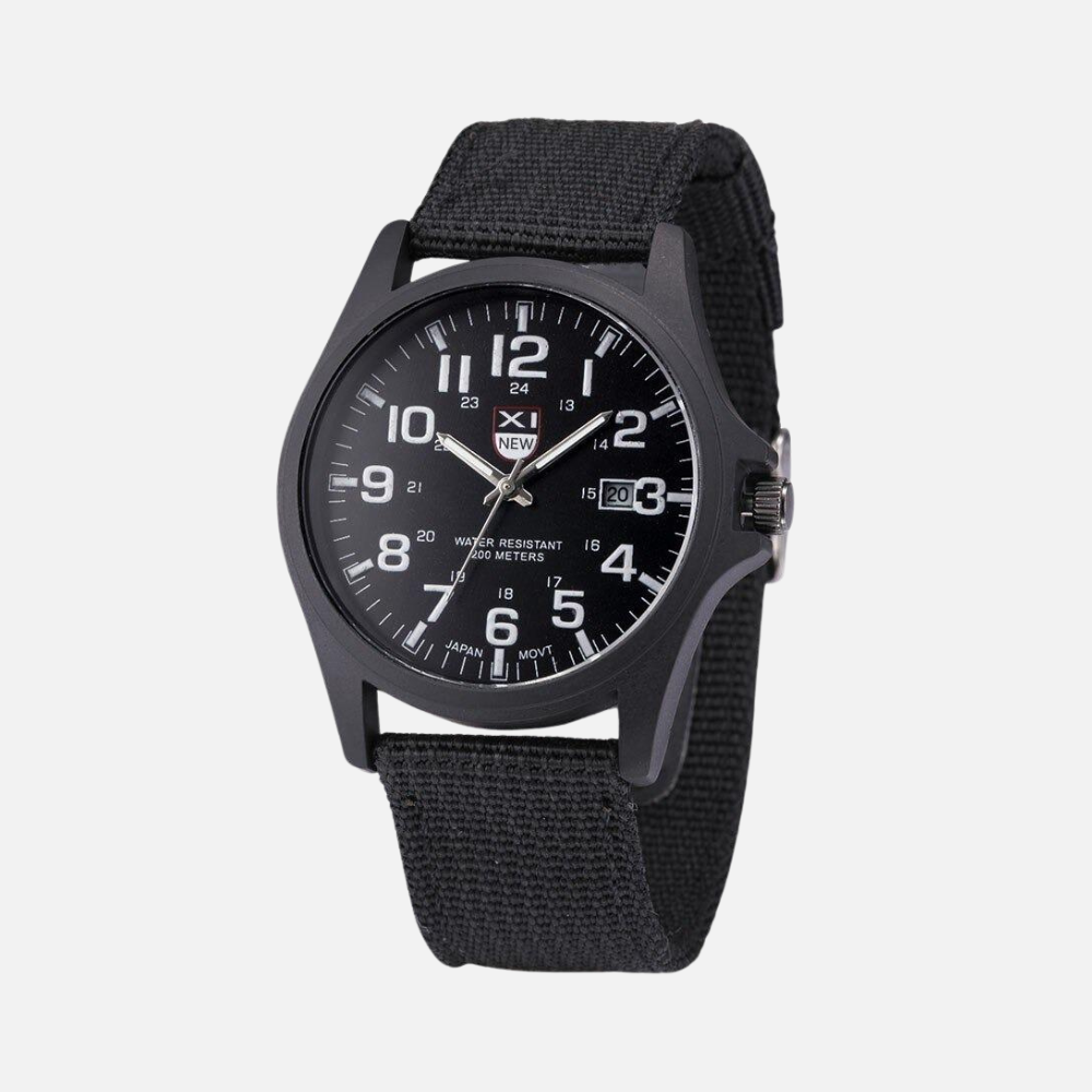 Mens Watches Tactical Field Military Style Quartz Watch with LED