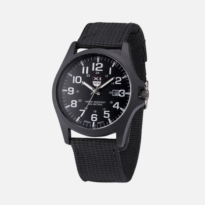 Mens Watches Tactical Field Military Style Quartz Watch with LED