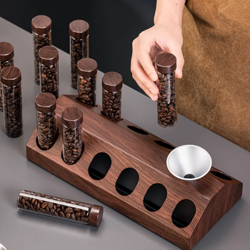Coffee Bean Storage Test Tube Set - Countertop or Drawer Storage