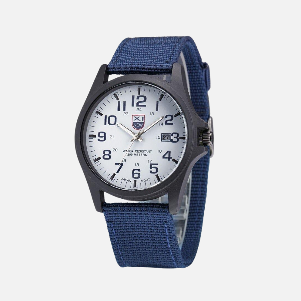 Mens Watches Tactical Field Military Style Quartz Watch with LED