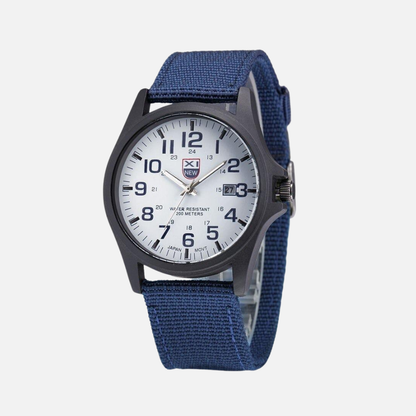 Mens Watches Tactical Field Military Style Quartz Watch with LED