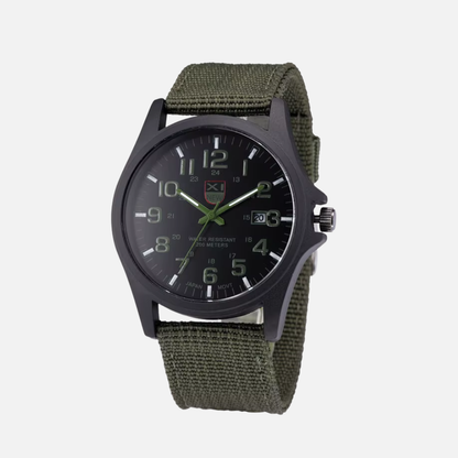Mens Watches Tactical Field Military Style Quartz Watch with LED