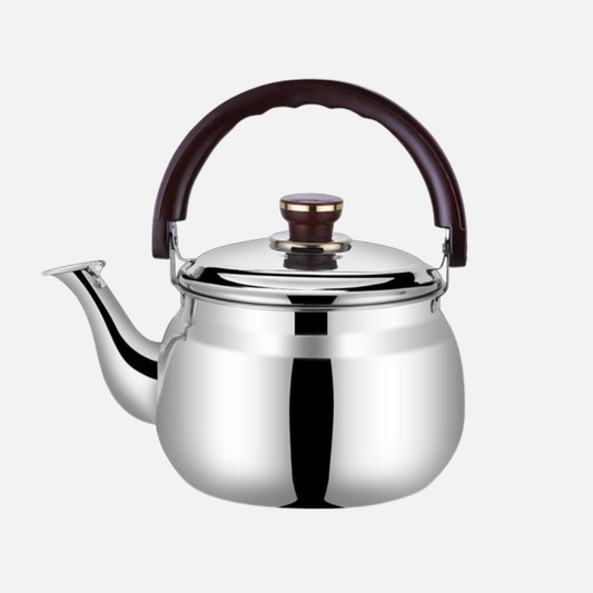 Stainless Steel Stovetop Boiling Water Kettle, Whistling Stovetop Pot With Wide Curved Handle