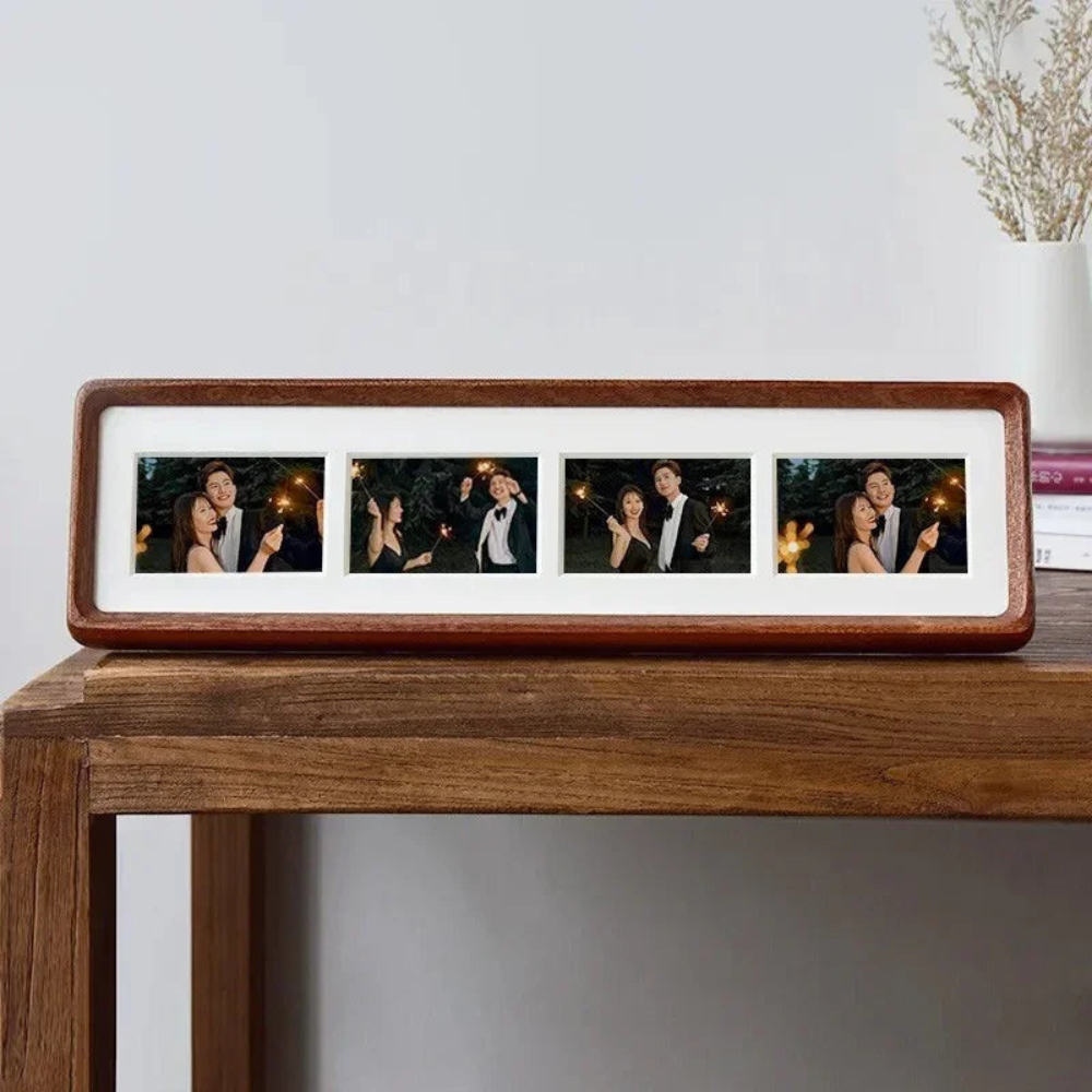Long Wooden Picture Frame, 3 Or 4 Photo Style