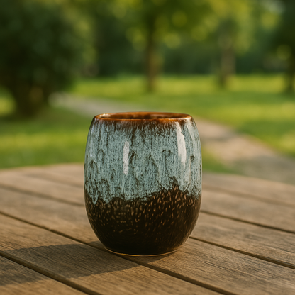 Mens Ceramic Coffee Cup - Two-toned