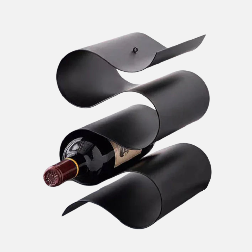 Countertop Wine Racks Free Standing 3 Bottle Holder Sculptural Iron Organizer