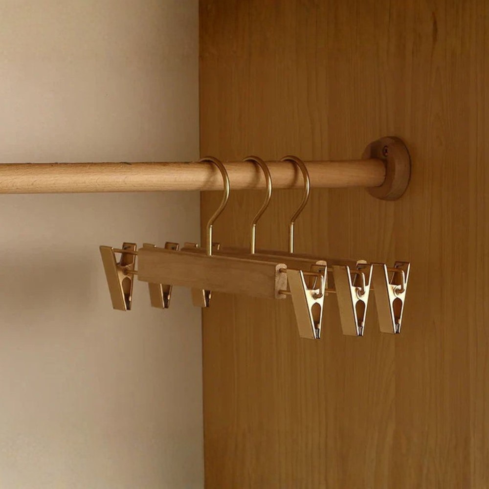 Mens Wide Shoulder & Pants Wooden Hangers, Camphor Wood Suit, Coat & Pants Organizer (Set of 2)