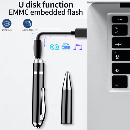 Voice Recorder Pen with Voice Activation and DSP Noise Reduction Output