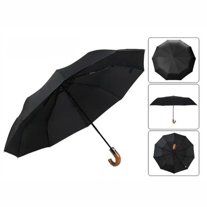 Foldable Umbrella with Automatic 10 Rib Windproof Shield - Business Design