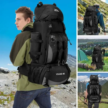 Hiking Backpack 90L Extra Large Rucksack for Multi Day Trekking