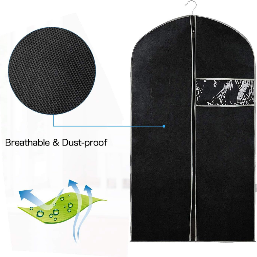 Breathable Garment Storage Cover 10 Pack with Full Length Zipper