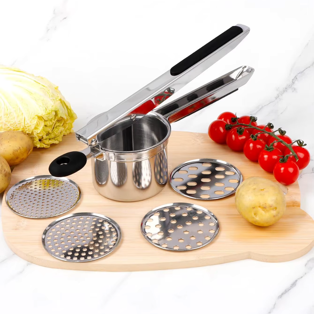 Potato Ricer, Stainless Steel Potato Masher For Mashed Potatoes