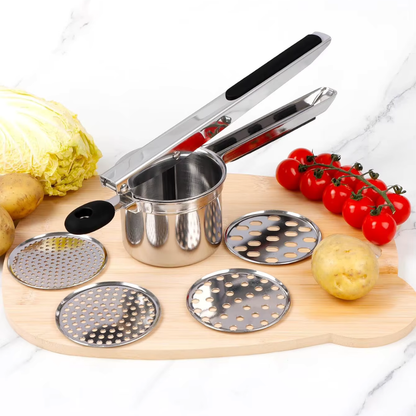 Potato Ricer, Stainless Steel Potato Masher For Mashed Potatoes