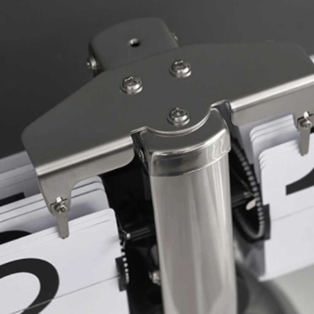 Retro Mens Flip Clock With Stainless Steel Frame