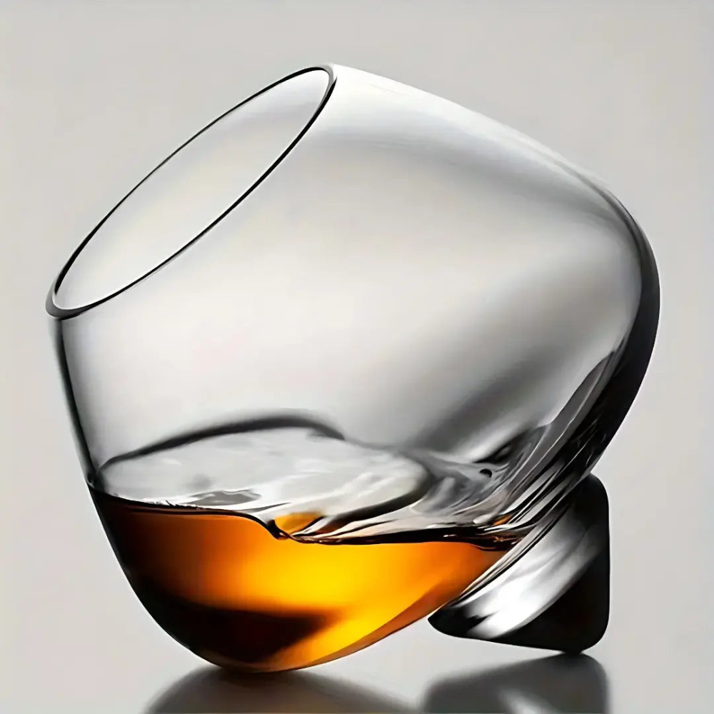 Mens Rotating Whiskey Glass, Spinning drinking glass