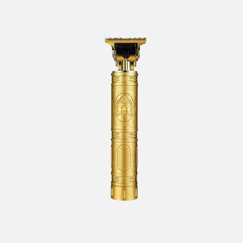 Stainless Steel Hair Clipper, Mens Hair Cutter With Engraved Style Handle