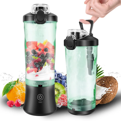 Smoothie Blender 2 in 1 Portable Electric Juicer and Mixer with 6 Blades