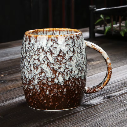 Mens Large Ceramic Duo-toned Coffee Cup