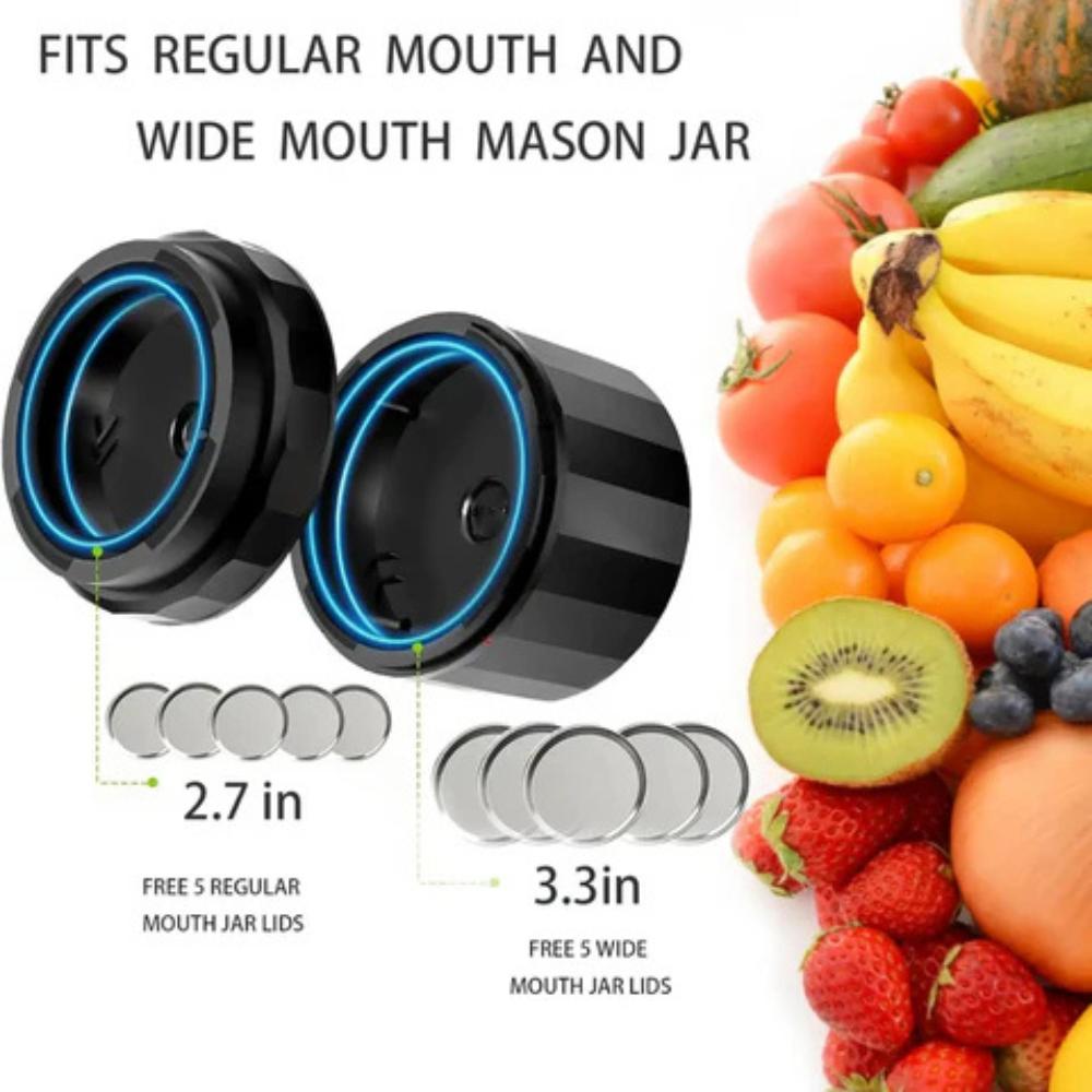Electric Mason Jar Vacuum Sealer Kit For Air Tight Storage
