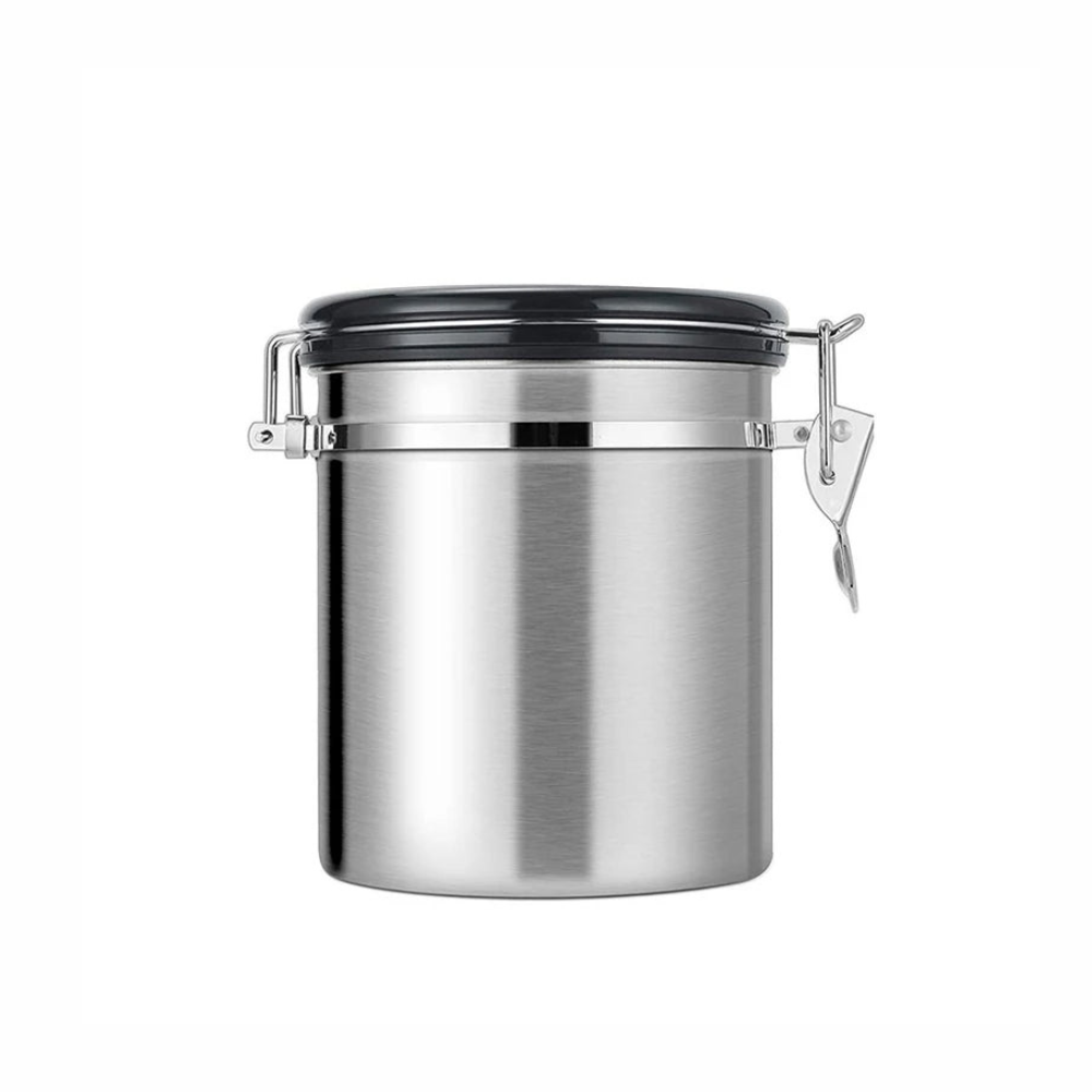 Air Tight Coffee Container with CO2 Valve, Date Tracking Calendar and Scoop