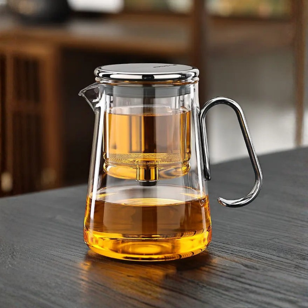 Magnetic Glass Teapot Kettle, Tea Kettle Cooker With Stainless Steel Handle & Lid