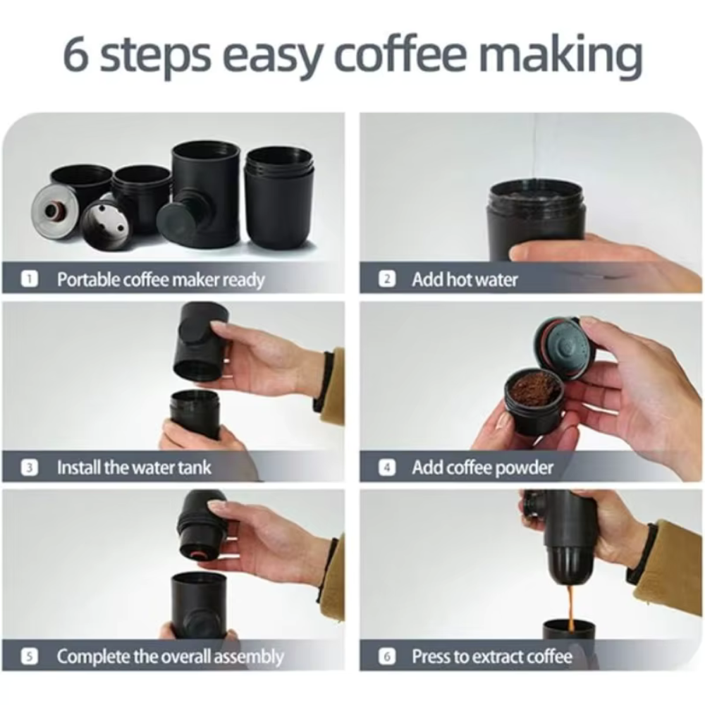Espresso Machine Portable Manual Coffee Maker for Travel and Camping