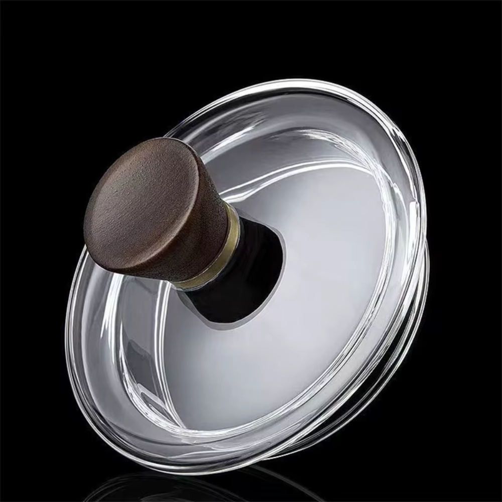 Minimalistic Glass Teapot Kettle, Tea Kettle Brew With Wooden Handle