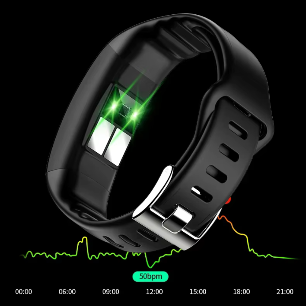 Mens Sports Band Fitness Tracker - ECG Band Measures Blood Pressure, Heart Rate, SpO2 & Sleep Tracker