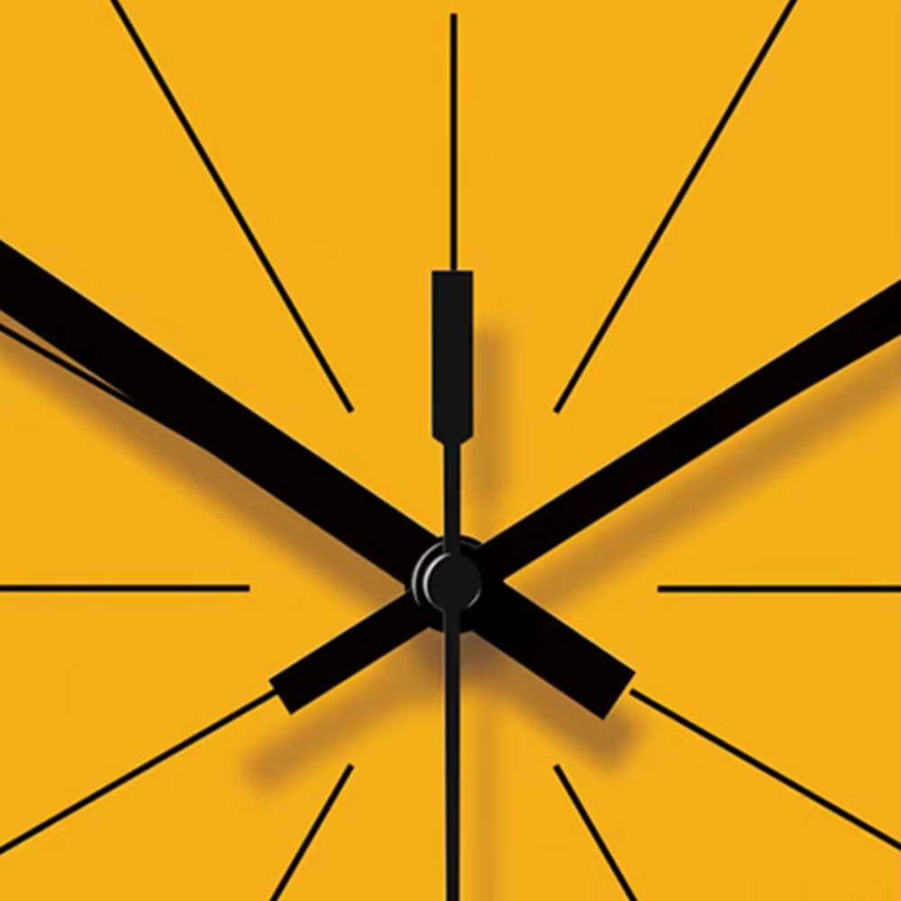 Nordic Modern Wall Clock, 14" Contemporary Home Style Clock