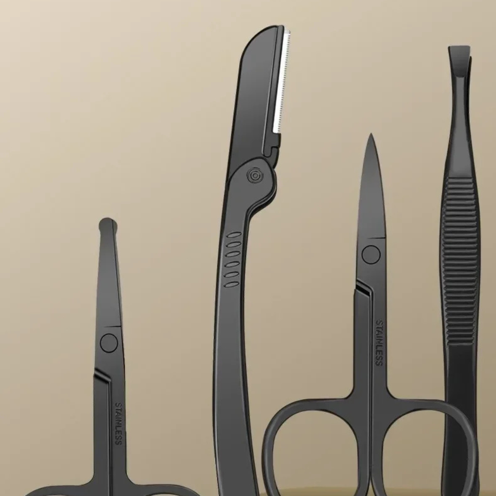 Mens Thick Nail Clipper Set Stainless Steel Portable Grooming Kit