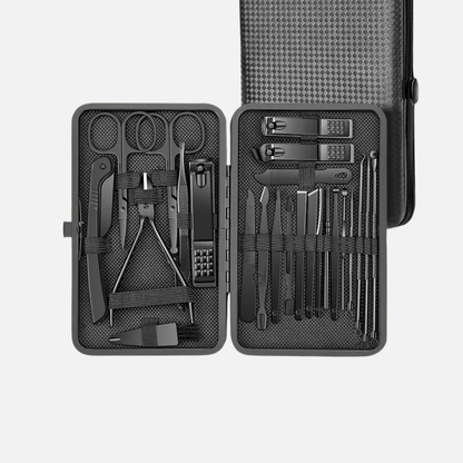 Mens Thick Nail Clipper Set Stainless Steel Portable Grooming Kit