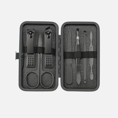 Mens Thick Nail Clipper Set Stainless Steel Portable Grooming Kit