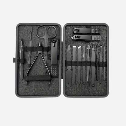 Mens Thick Nail Clipper Set Stainless Steel Portable Grooming Kit