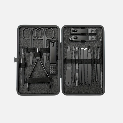 Mens Thick Nail Clipper Set Stainless Steel Portable Grooming Kit