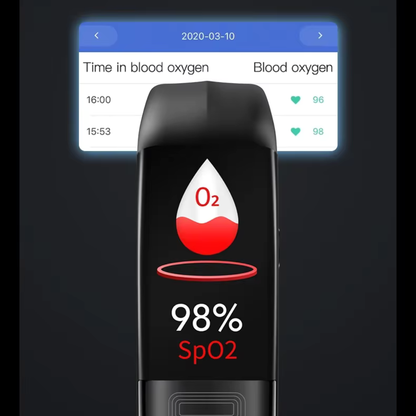 Mens Sports Band Fitness Tracker - ECG Band Measures Blood Pressure, Heart Rate, SpO2 & Sleep Tracker