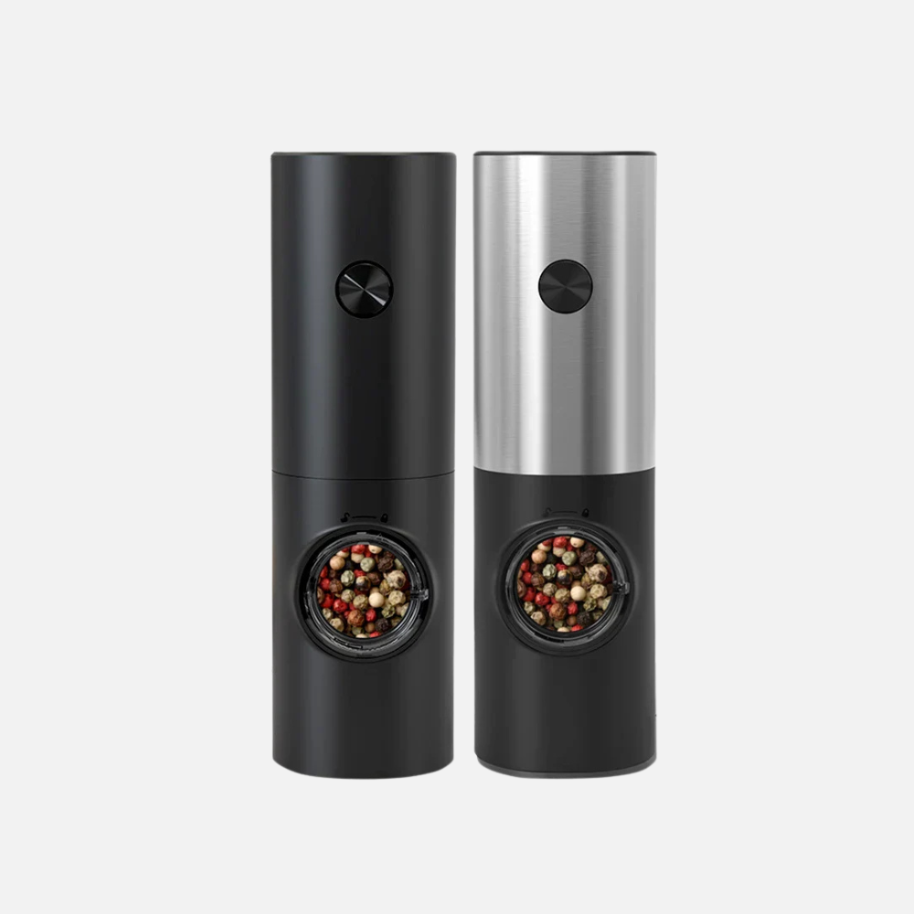 Electric Salt and Pepper Mill Set, Spice Grinder Set