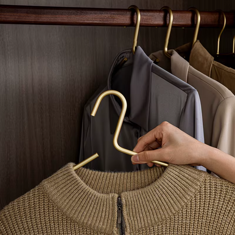 Clothes Hanger Set of 5 Metal Closet Garment Organizers