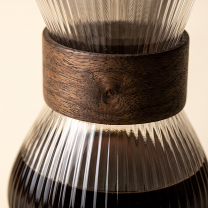 Pourover Coffee Brewer with Borosilicate Glass Carafe and Stainless Steel Filter