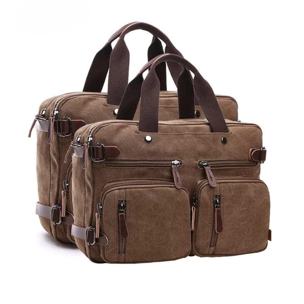 Briefcase for Men 16 Oz Canvas Messenger Bag Laptop Casual Satchel