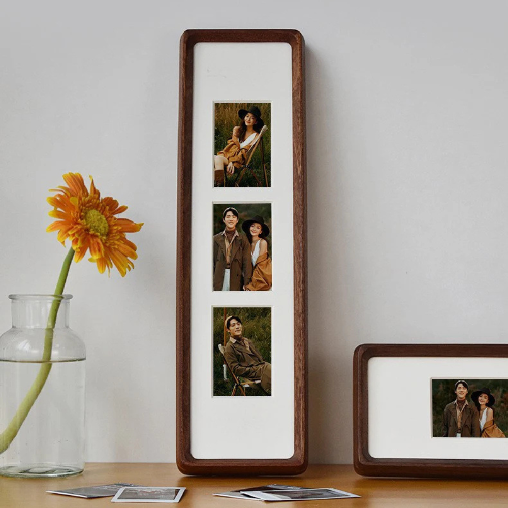Long Wooden Picture Frame, 3 Or 4 Photo Style