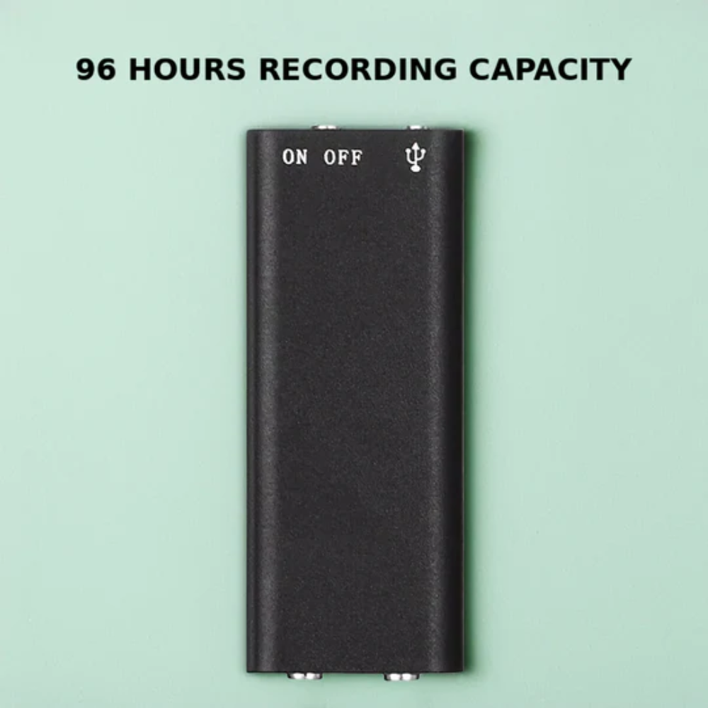 Audio Voice Recorder with 32GB Storage, 96 Hour Battery and MP3 Player