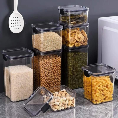 Airtight Food Containers Stackable Kitchen Pantry Storage 8 Piece Set