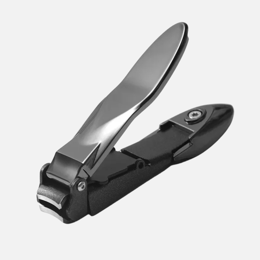 Mens Thick Nail Clippers Anti-splash Wide Jaw Stainless Steel Toenail Cutter Set With File