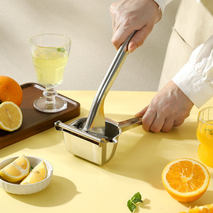 Stainless Steel Fruit Juicer Manual Juice Squeezer - Ideal For Oranges & Lemons