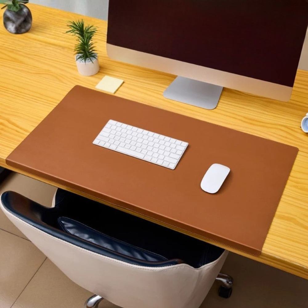 Non-Slip Desk Mat, Lipped Wrist & Elbow Cushion Mouse Pad For Office, Gaming & Work