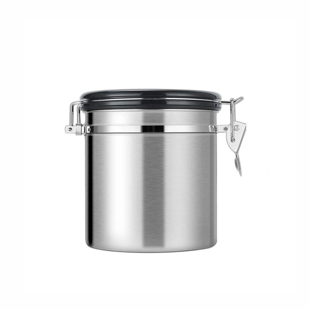 Air Tight Coffee Container with CO2 Valve, Date Tracking Calendar and Scoop