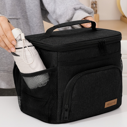 Insulated Lunch Bag with Adjustable Shoulder Strap and Thermal Lining
