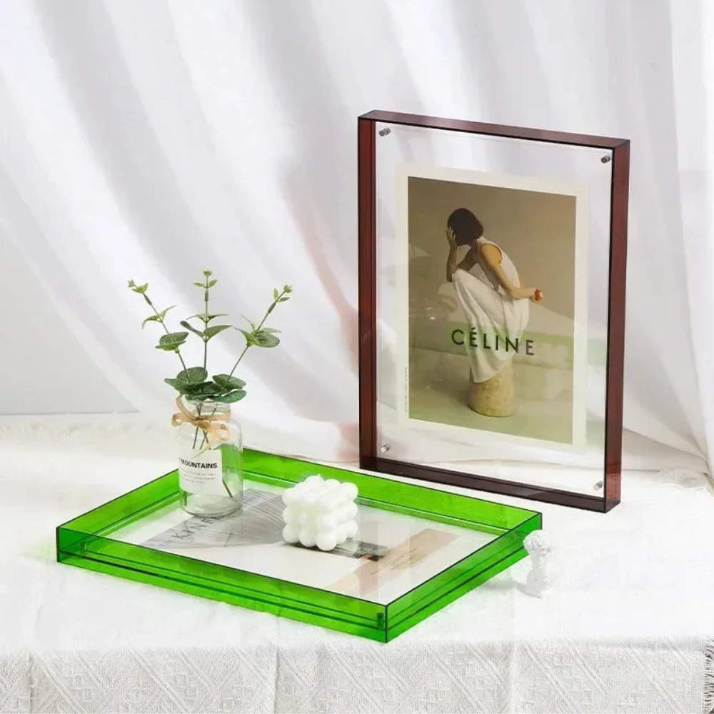 Colored Picture Frame Collection, Double Sided Acrylic Photo Frame